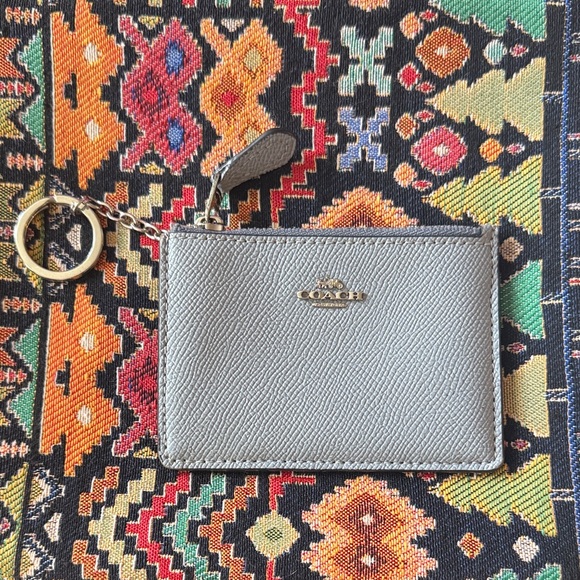 Coach Blue Gray Keychain Wallet - Picture 1 of 7